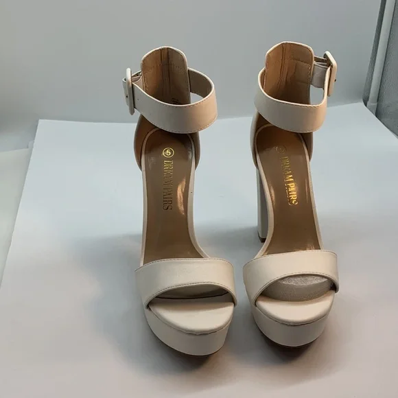 DREAM PAIRS Women's Hi-Lo High Heel Platform Pump Sandals Size 5 - Picture 9 of 10